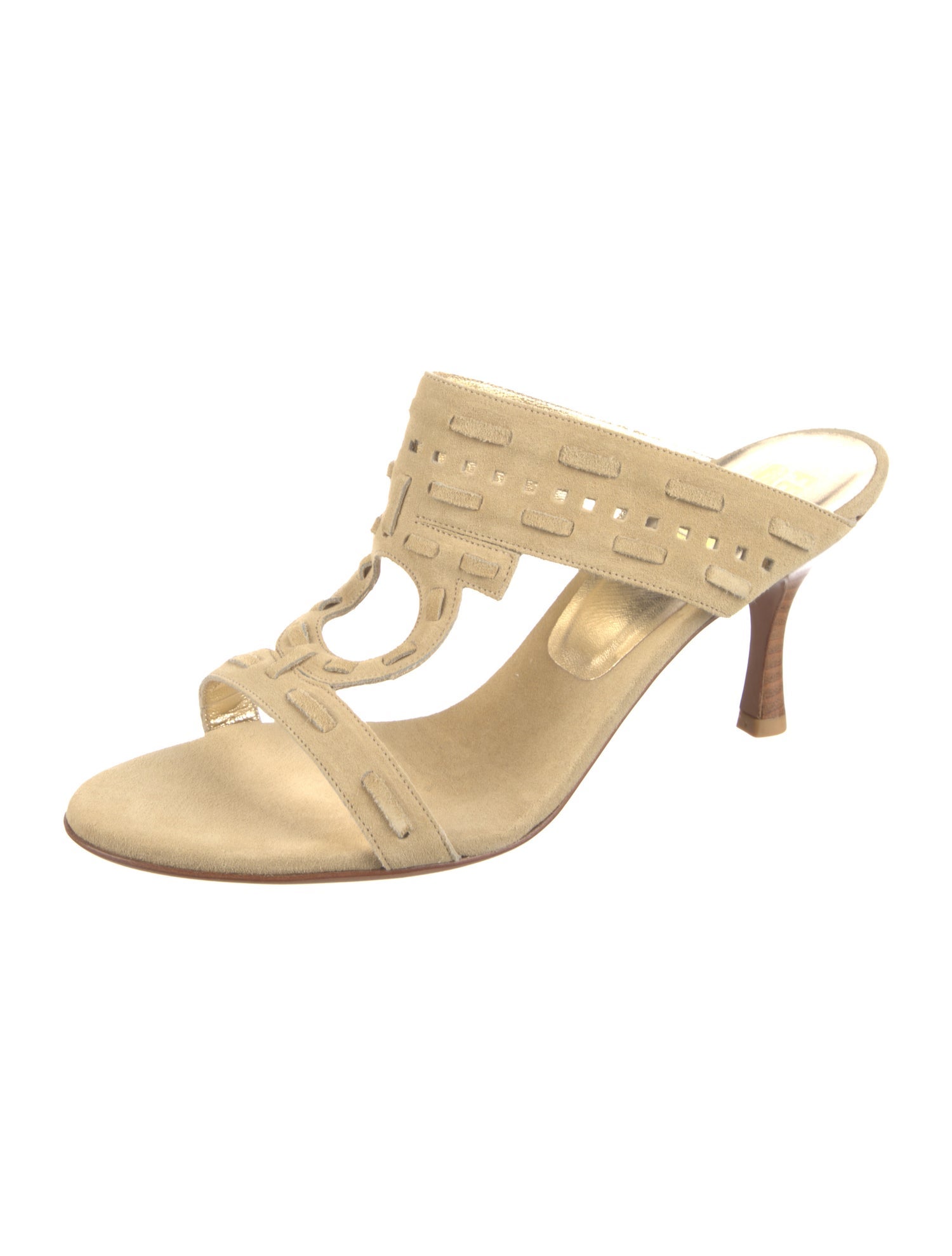 Salvatore Ferragamo Suede Slides