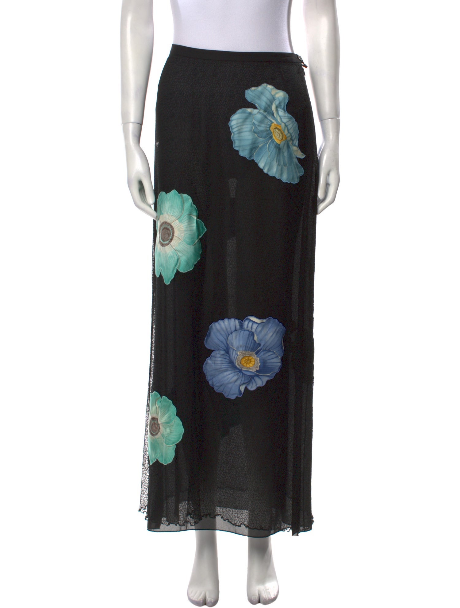Salvatore Ferragamo Floral Print Midi Length Skirt