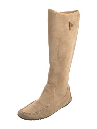 Salvatore Ferragamo Suede Riding Boots