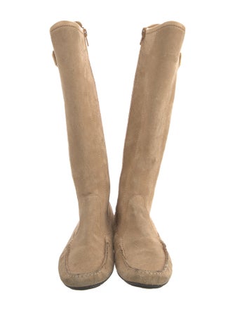 Salvatore Ferragamo Suede Riding Boots