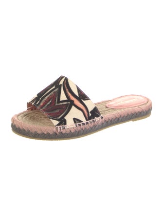 Salvatore Ferragamo Canvas Printed Slides