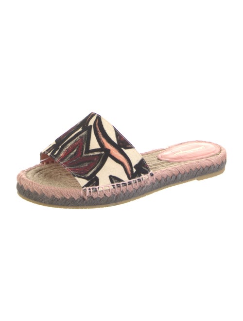 Salvatore Ferragamo Canvas Printed Slides
