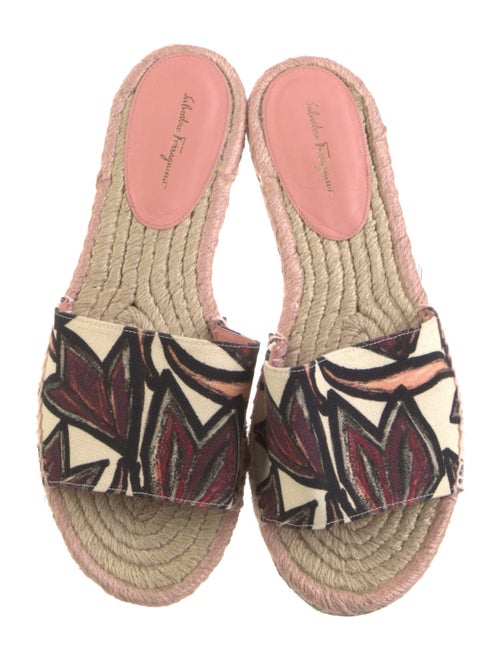 Salvatore Ferragamo Canvas Printed Slides