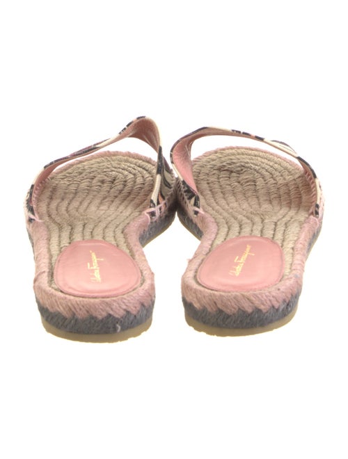 Salvatore Ferragamo Canvas Printed Slides