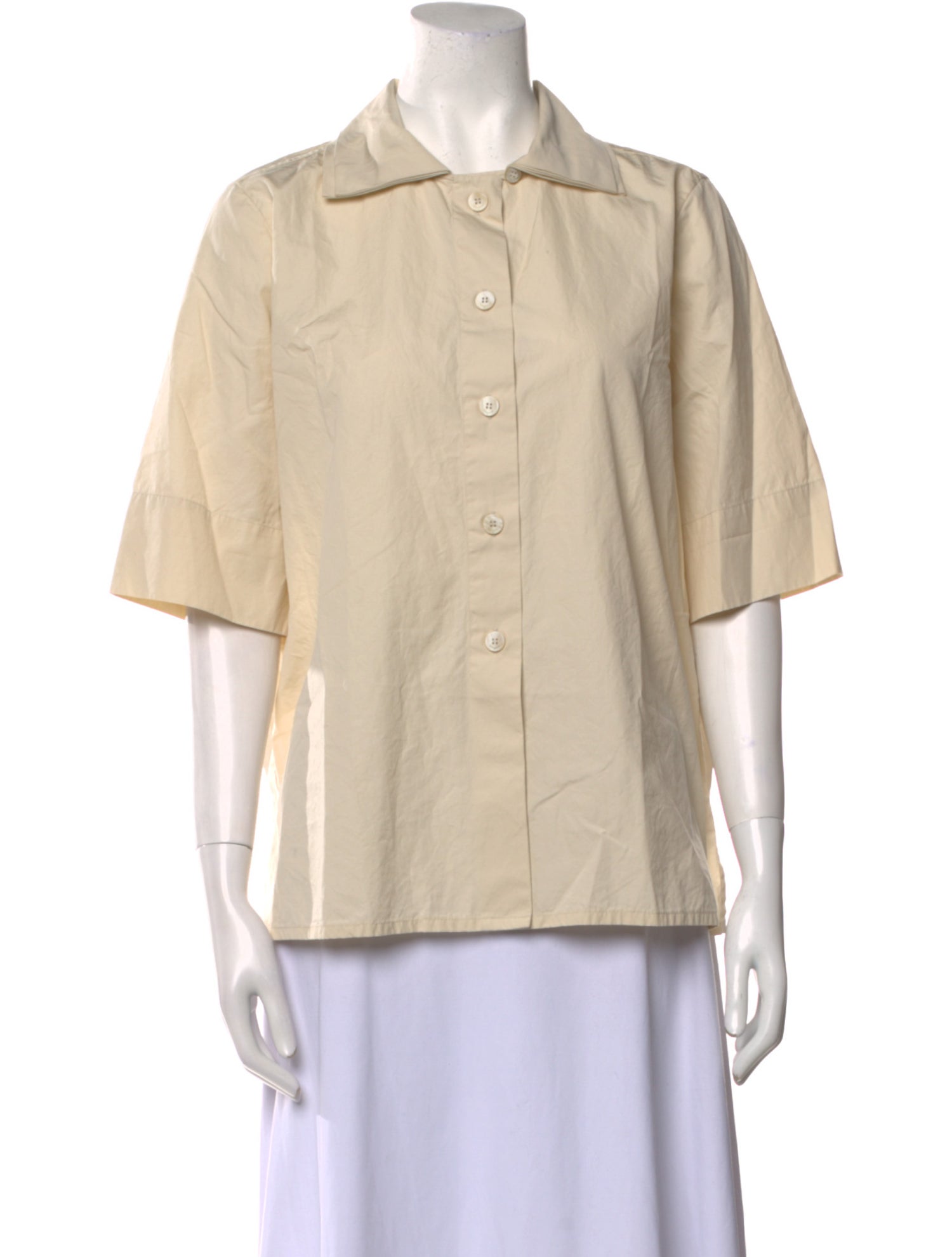Salvatore Ferragamo Short Sleeve Button-Up Top