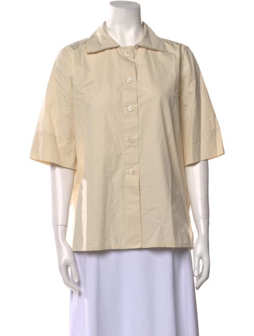 Salvatore Ferragamo Short Sleeve Button-Up Top