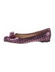 Salvatore Ferragamo Vara Bow Accent Sequins Ballet Flats