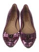 Salvatore Ferragamo Vara Bow Accent Sequins Ballet Flats