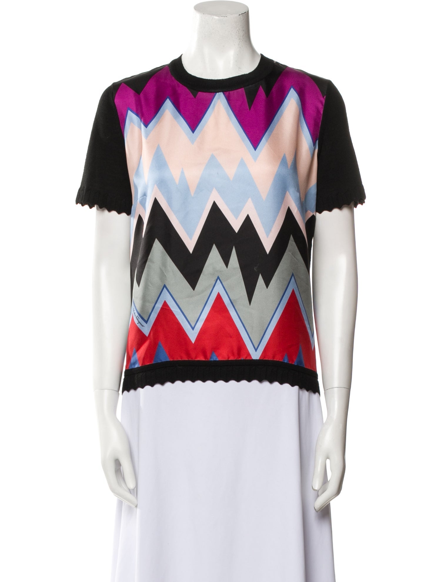 Salvatore Ferragamo Virgin Wool Printed T-Shirt