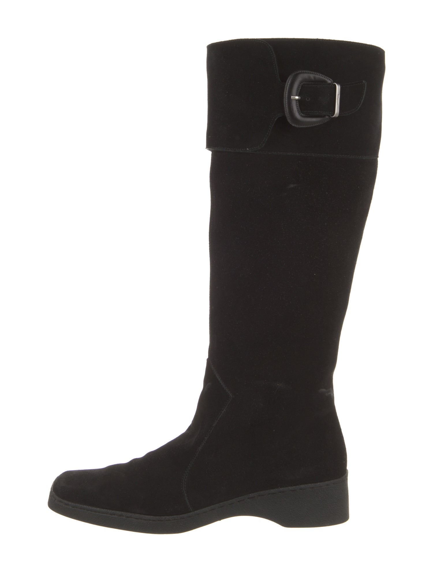 Salvatore Ferragamo Suede Riding Boots