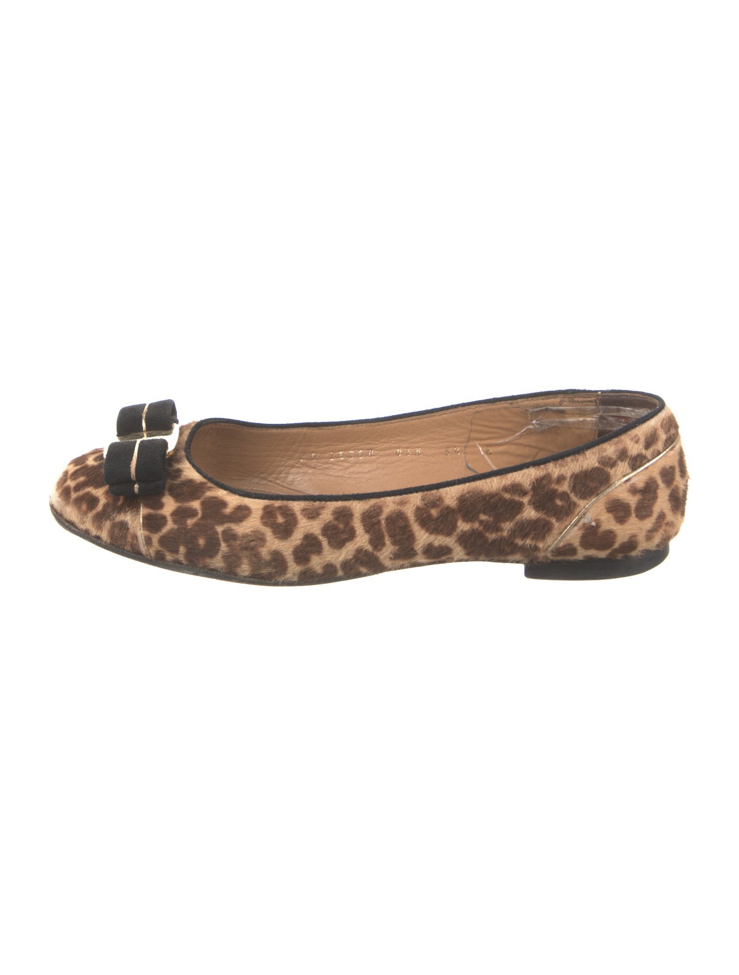 Salvatore Ferragamo Vara Bow Accent Ponyhair Flats