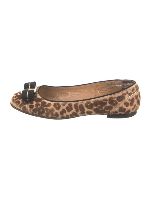 Salvatore Ferragamo Vara Bow Accent Ponyhair Flats