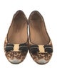 Salvatore Ferragamo Vara Bow Accent Ponyhair Flats