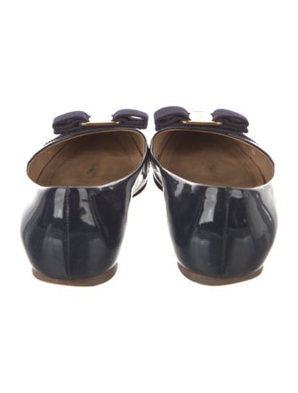 Salvatore Ferragamo Vara Bow Accent Patent Leather Ballet Flats