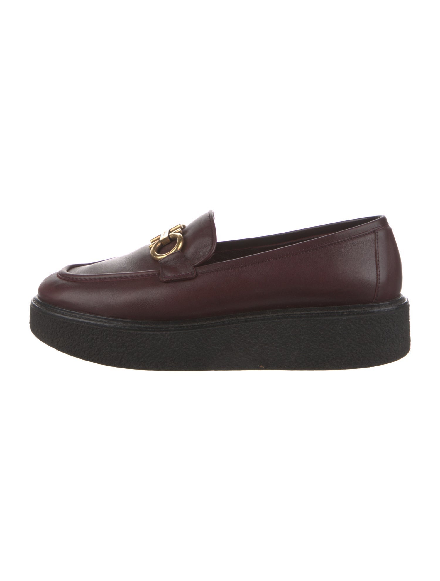 Salvatore Ferragamo Gancini Logo Leather Loafers