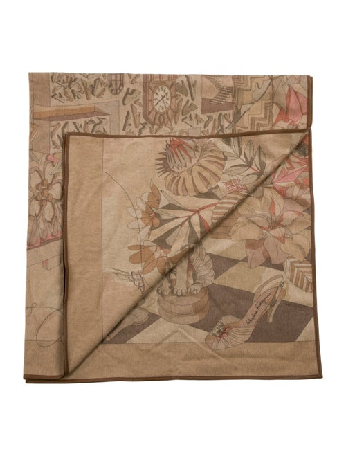Salvatore Ferragamo Cashmere-Blend Throw Blanket
