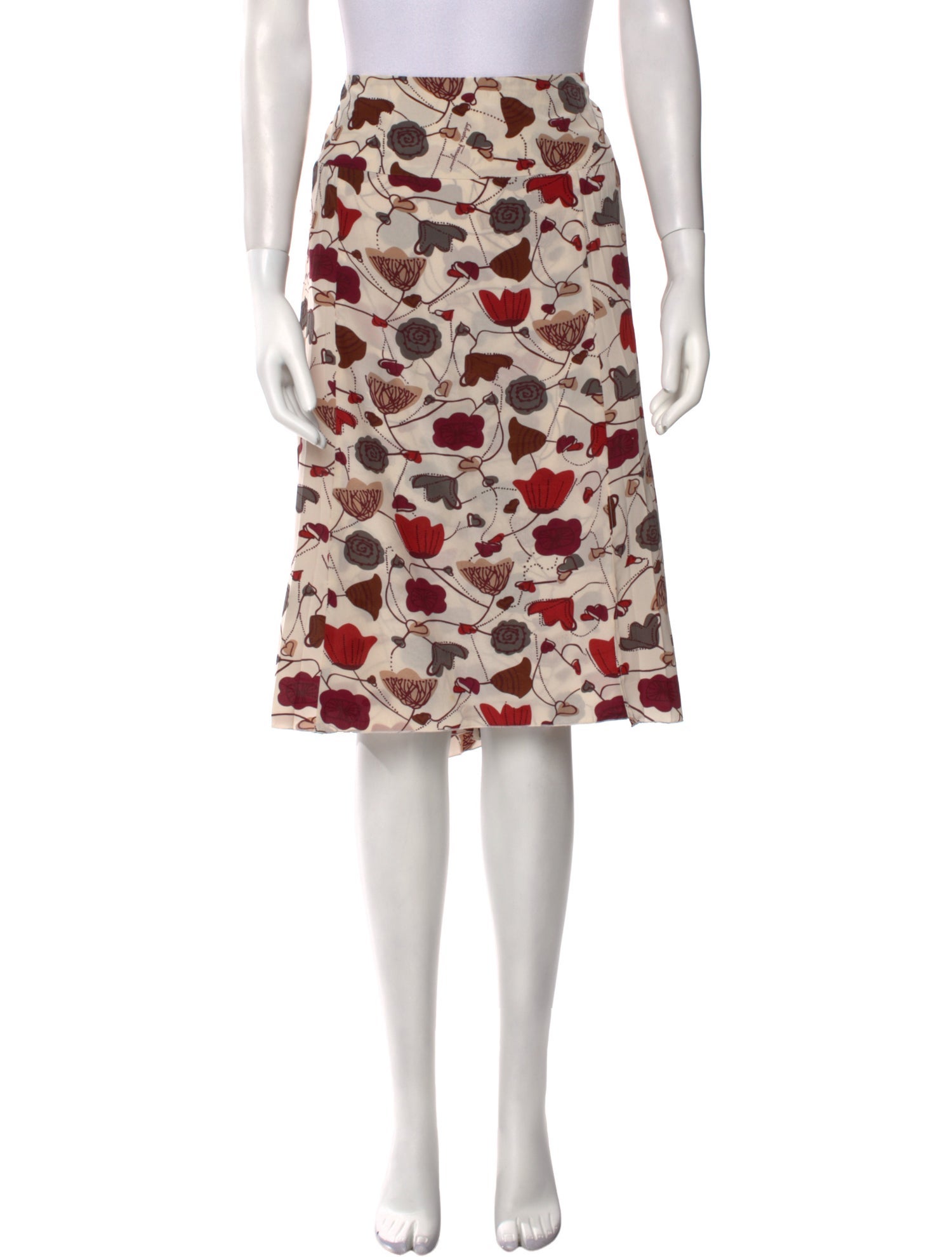 Salvatore Ferragamo Silk Knee-Length Skirt