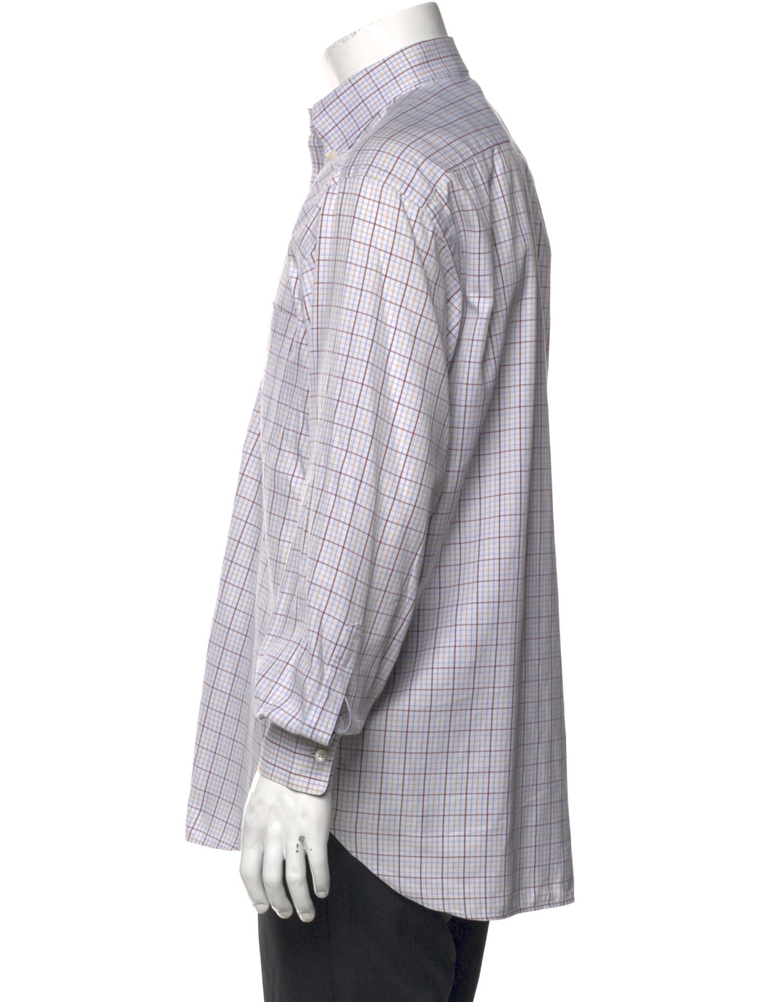 Salvatore Ferragamo Plaid Print Long Sleeve Shirt