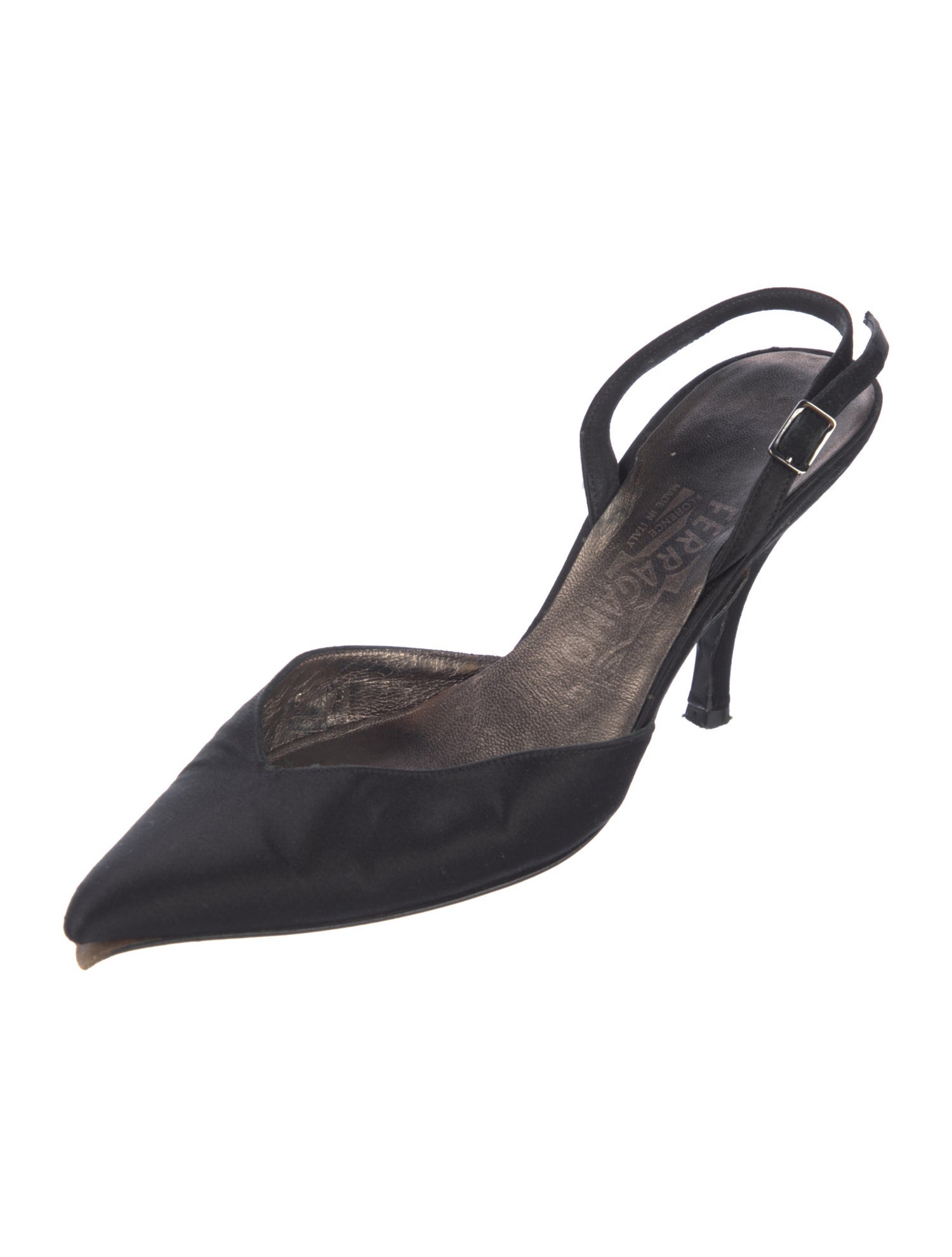 Salvatore Ferragamo Satin Slingback Pumps