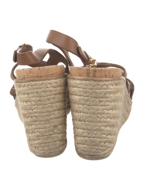 Salvatore Ferragamo Leather Lasercut Accents Espadrilles