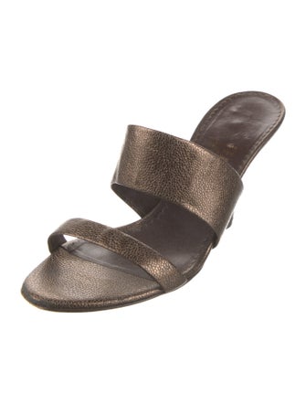 Salvatore Ferragamo Leather Slides