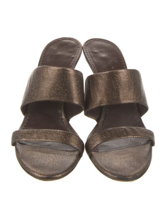Salvatore Ferragamo Leather Slides