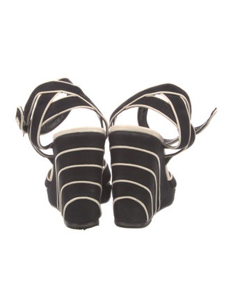 Salvatore Ferragamo Canvas Striped Sandals