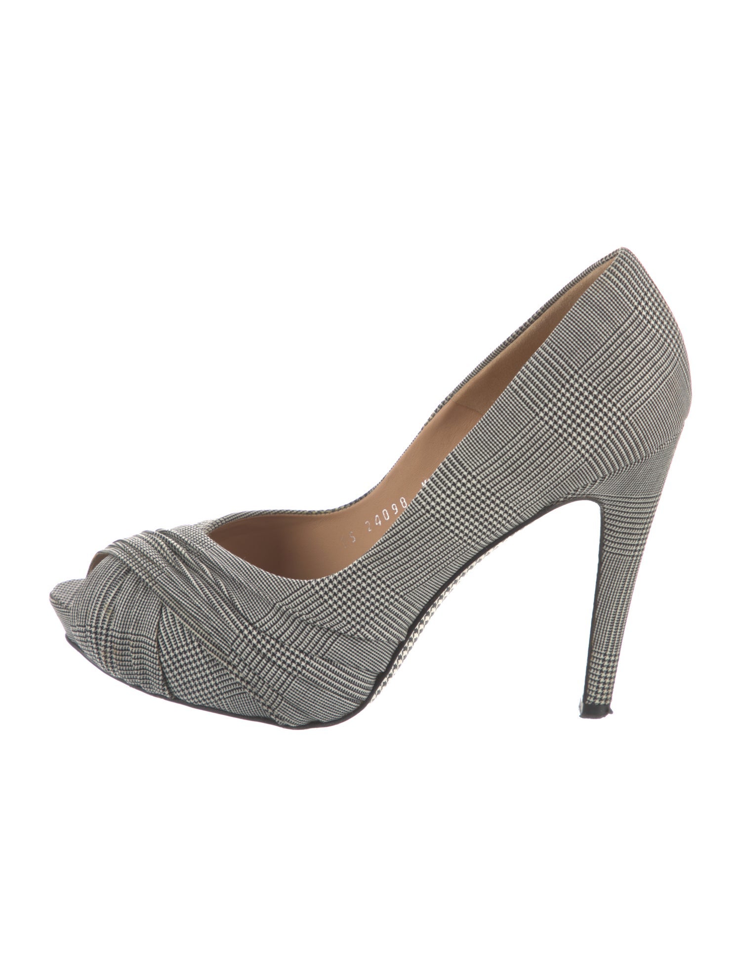 Salvatore Ferragamo Printed Pleated Accents Pumps