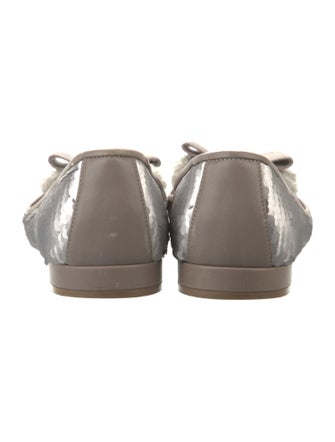 Salvatore Ferragamo Sequins Bow Accents Flats