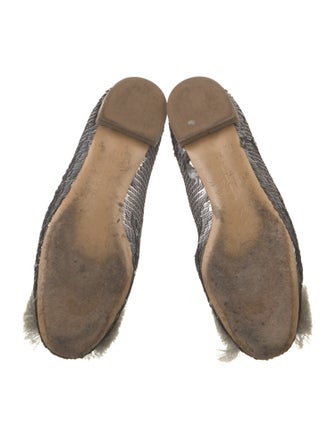 Salvatore Ferragamo Sequins Bow Accents Flats