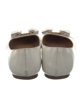 Salvatore Ferragamo Vara Bow Accent Leather Ballet Flats