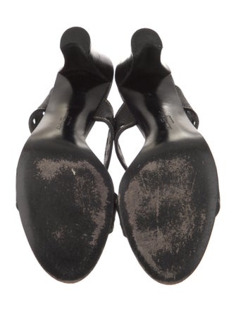 Salvatore Ferragamo Gancini Logo Leather Slides