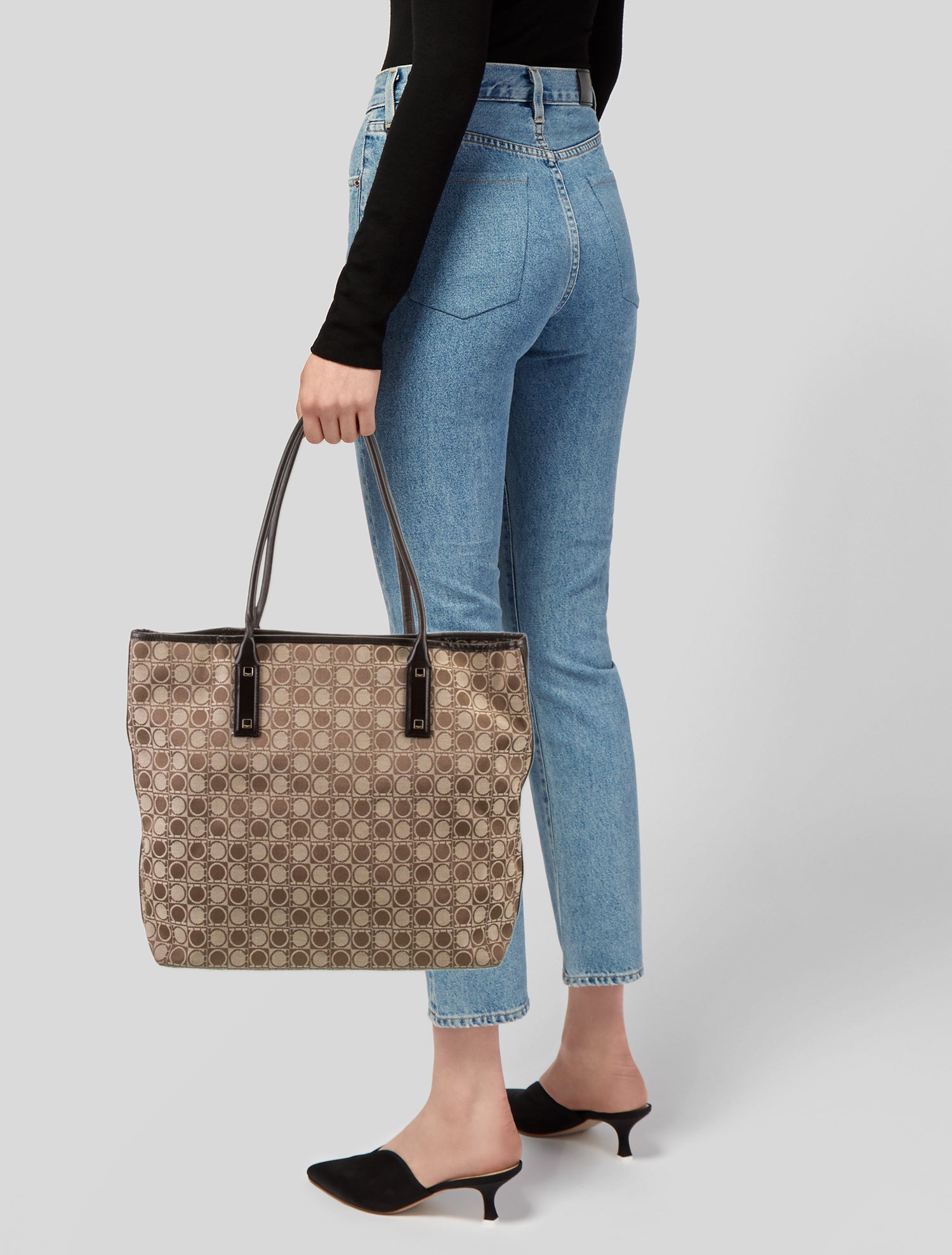 Salvatore Ferragamo Tweed Tote