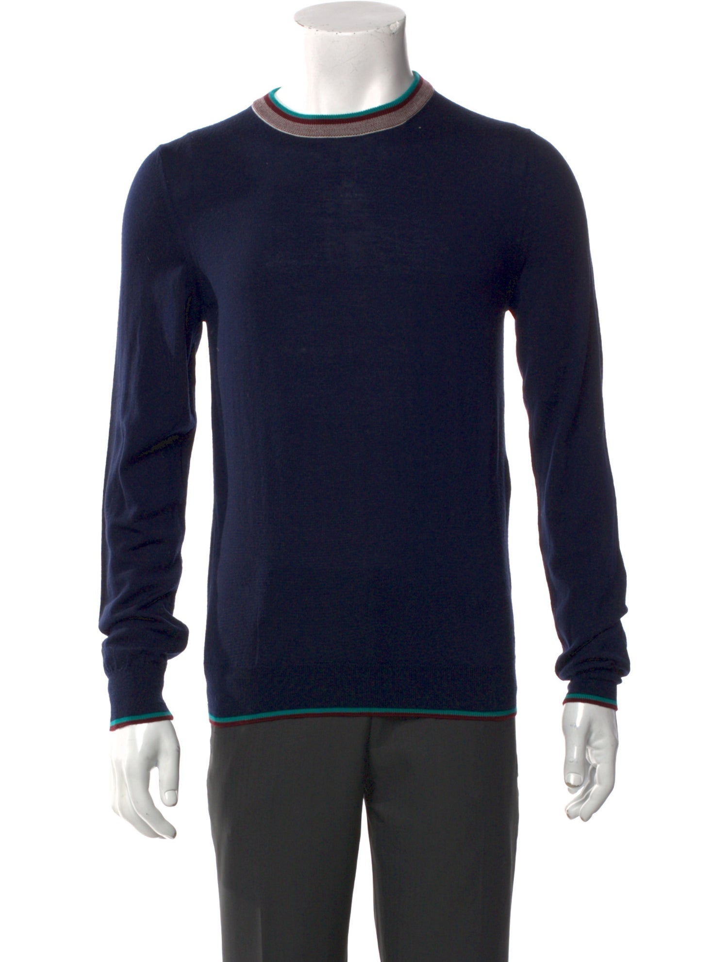 Salvatore Ferragamo Virgin Wool Crew Neck Pullover