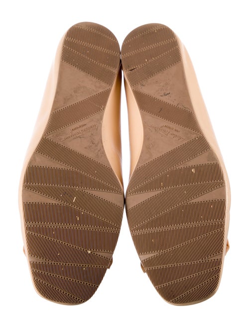 Salvatore Ferragamo Leather Grosgrain Trim Flats