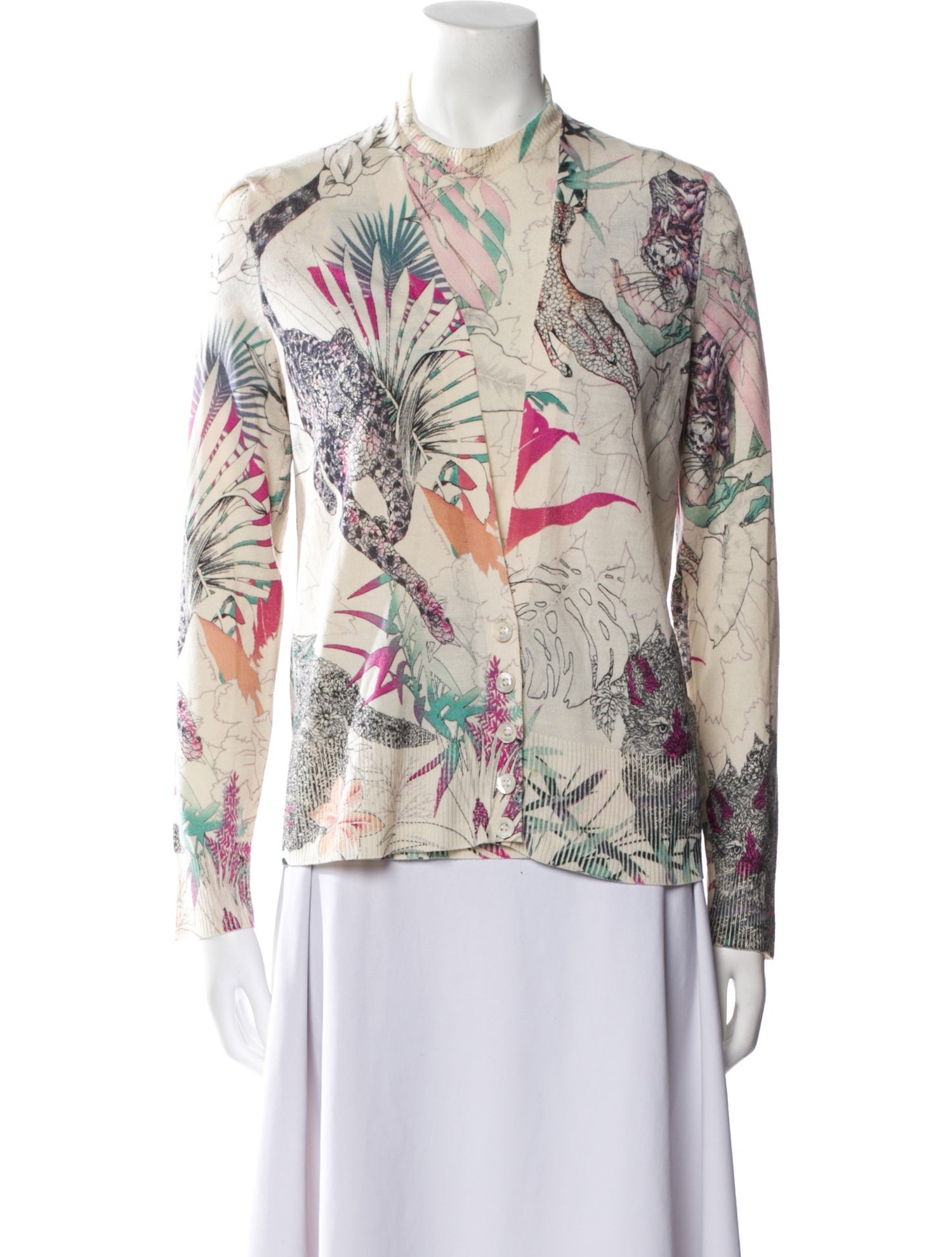 Salvatore Ferragamo Wool Printed Sweater