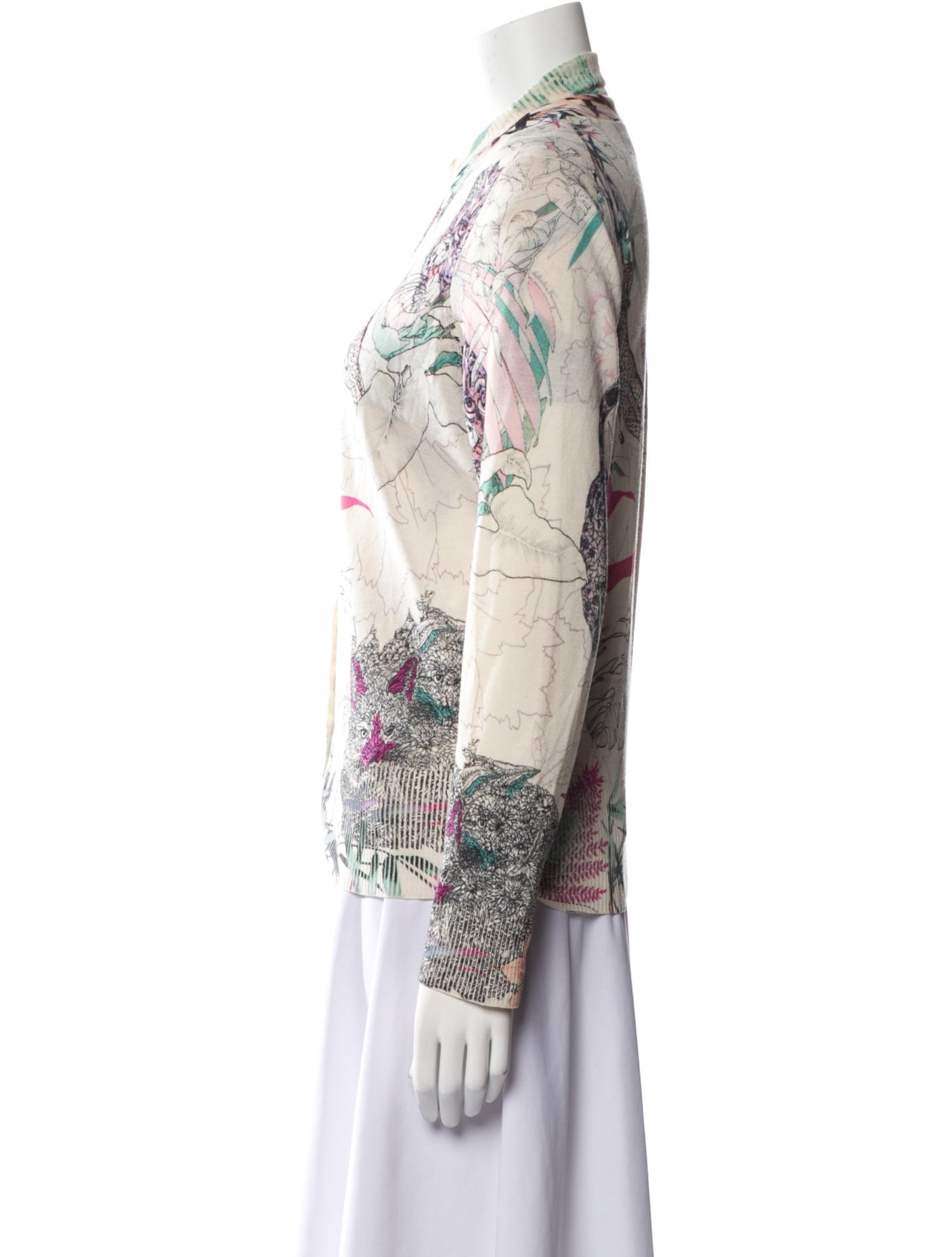 Salvatore Ferragamo Wool Printed Sweater