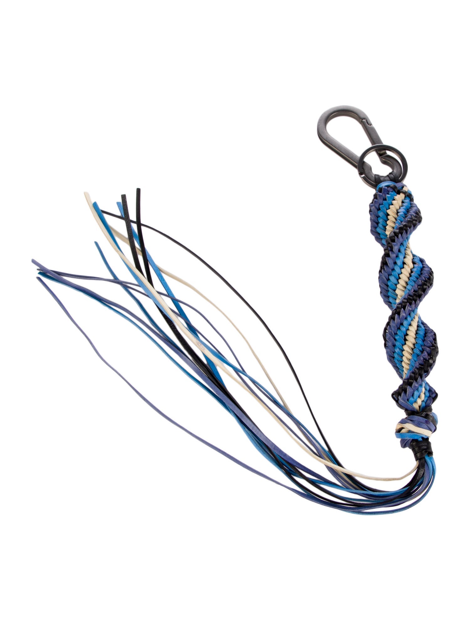 Salvatore Ferragamo Braided Leather Keychain