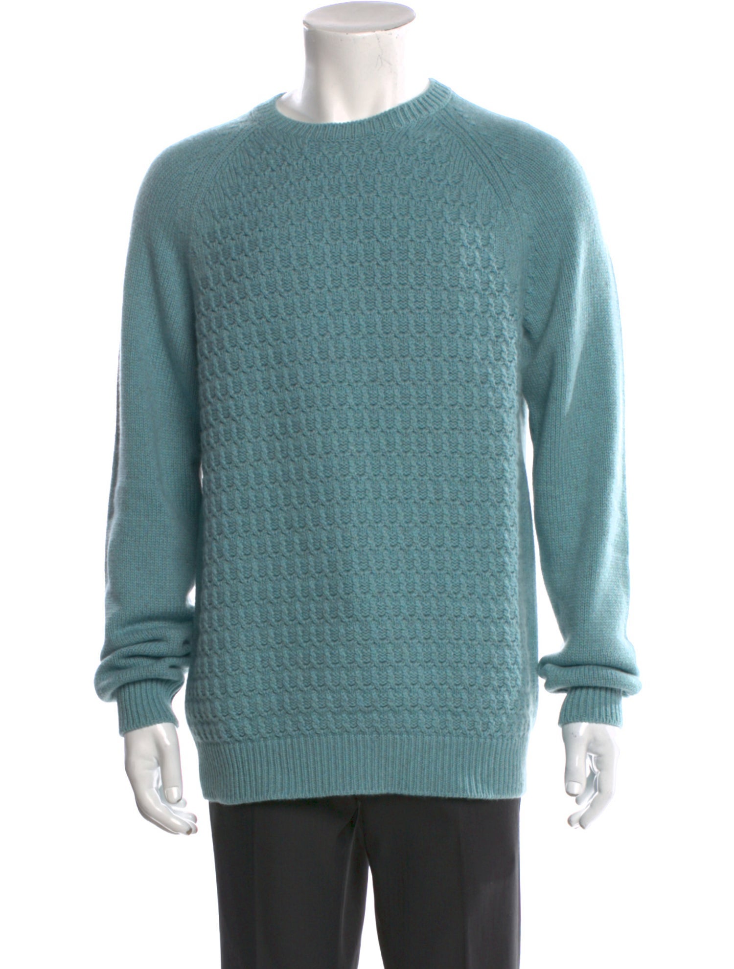 Tシャツ・カットソー SALVATORE FERRAGAMO Slate Cashmere Blend Sweater Salvatore Ferragamo Cashmere Crew Neck Pullover - Blue