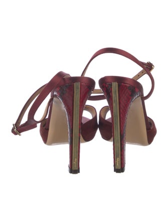 Salvatore Ferragamo Suede Leather Trim Embellishment Sandals