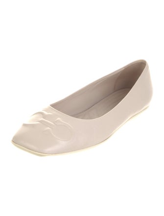 Salvatore Ferragamo Vara Bow Accent Leather Ballet Flats