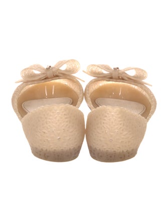 Salvatore Ferragamo Rubber Bow Accents D'Orsay Flats