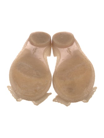 Salvatore Ferragamo Rubber Bow Accents D'Orsay Flats