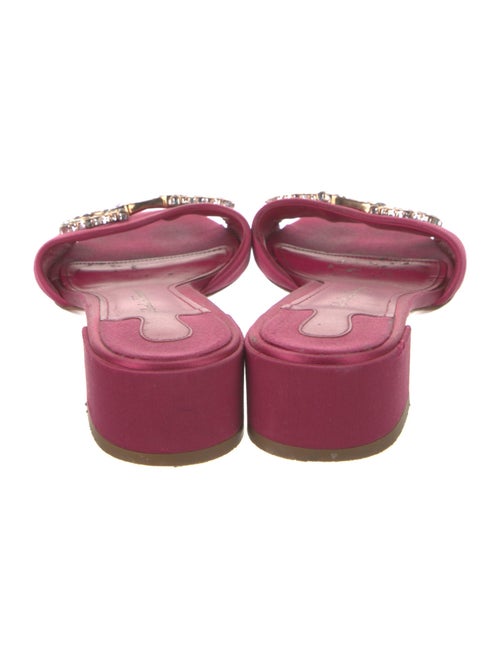 Salvatore Ferragamo Gancini Logo Satin Slides