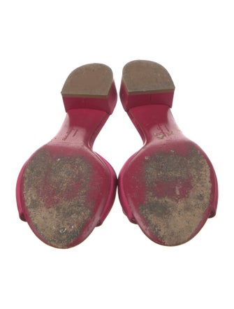 Salvatore Ferragamo Gancini Logo Satin Slides