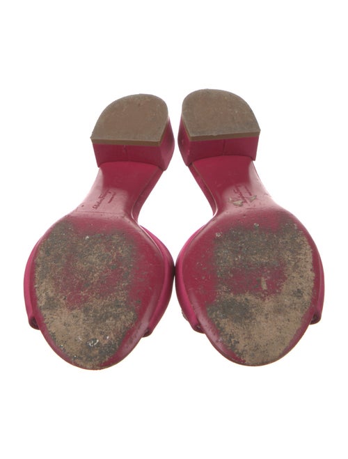 Salvatore Ferragamo Gancini Logo Satin Slides