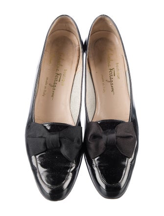 Salvatore Ferragamo Vara Bow Accent Patent Leather Flats