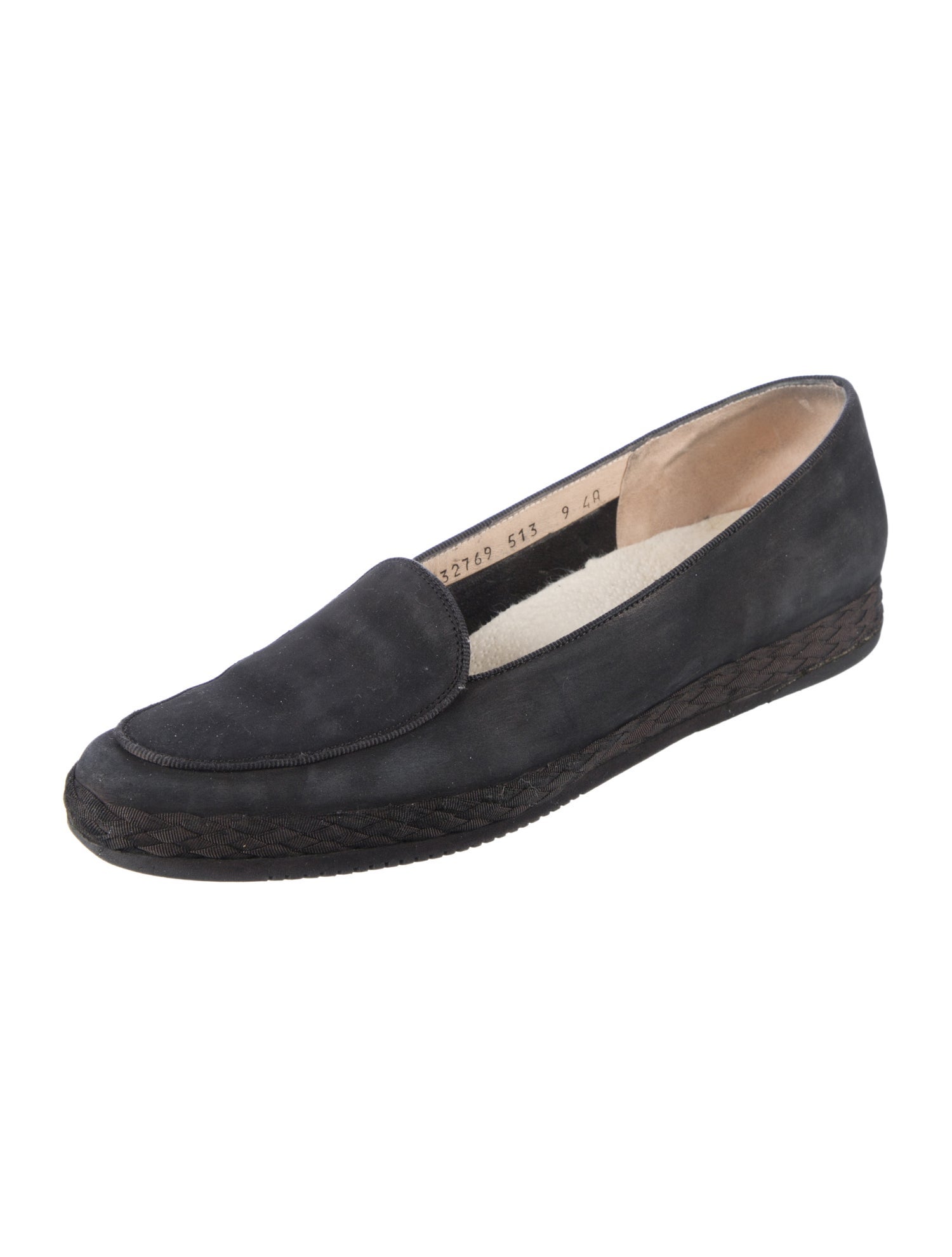 Salvatore Ferragamo Suede Braided Accents Loafers