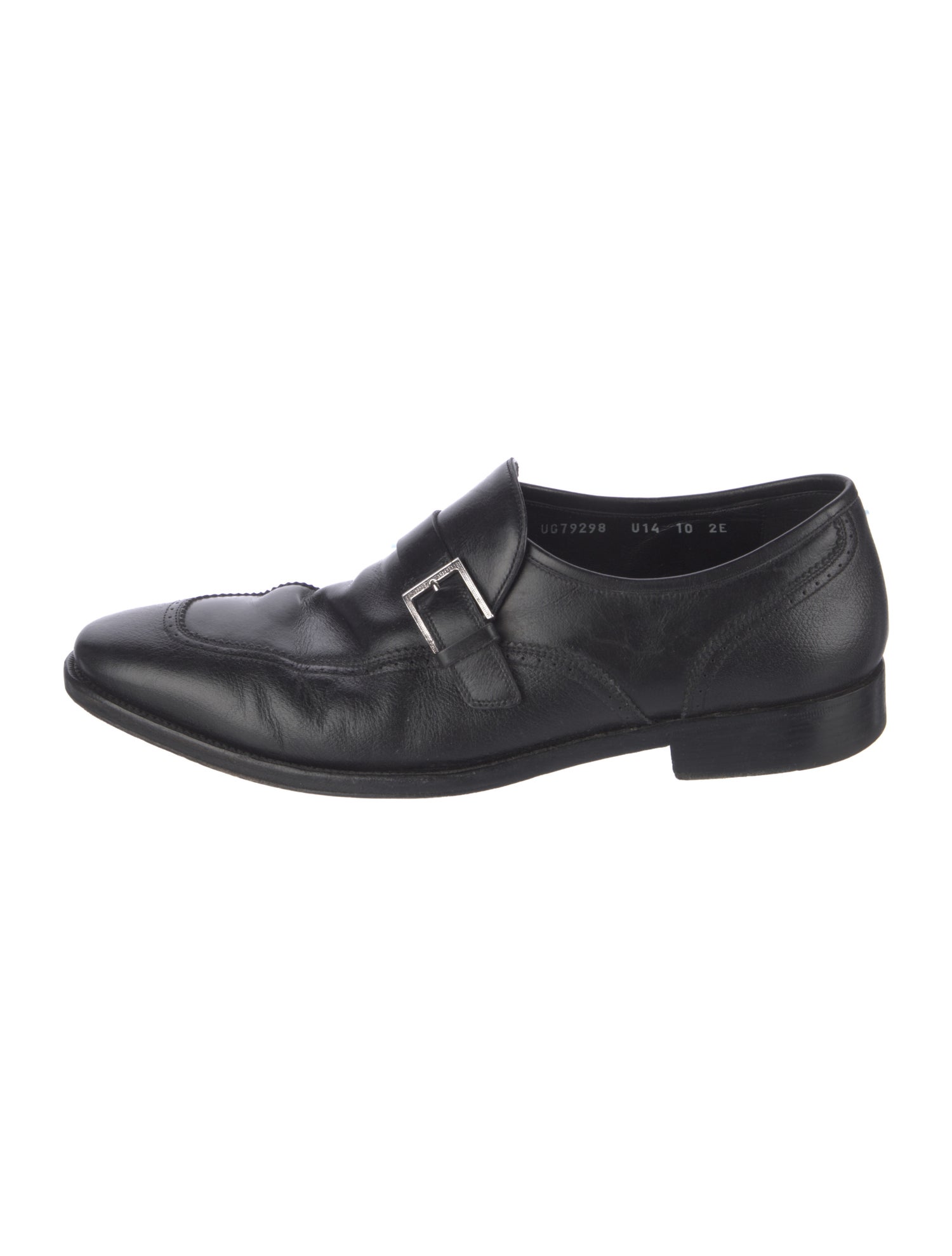 Salvatore Ferragamo Leather Monk Straps