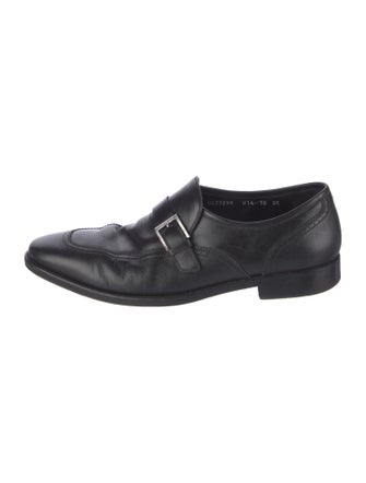 Salvatore Ferragamo Leather Monk Straps